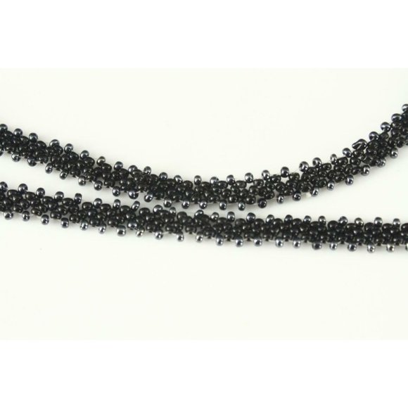 Artisan Jewelry Beaded WICCA Amulet Bag Black & Brown Necklace Liz Schwartz - Picture 5 of 5